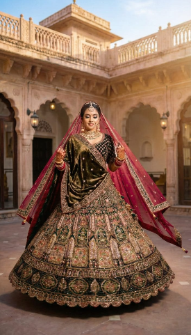 Embroidered Bridal Lehenga Rental Chhattisgarh